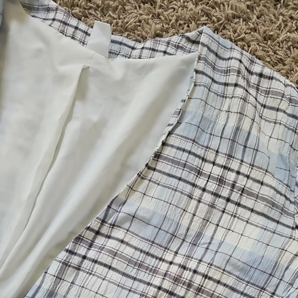 NWT Melrose and Market Blazer XL Lightweight Lined Plaid Seersucker Jacket - Picture 4 of 8